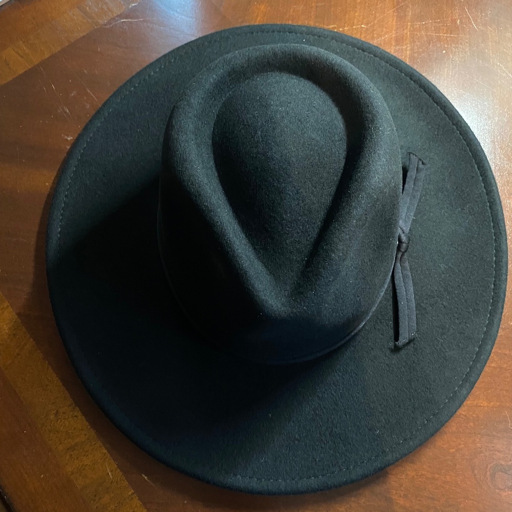 NEW Brixton Black Joanna Felt Packable Hat. Size XS. 54 cm.